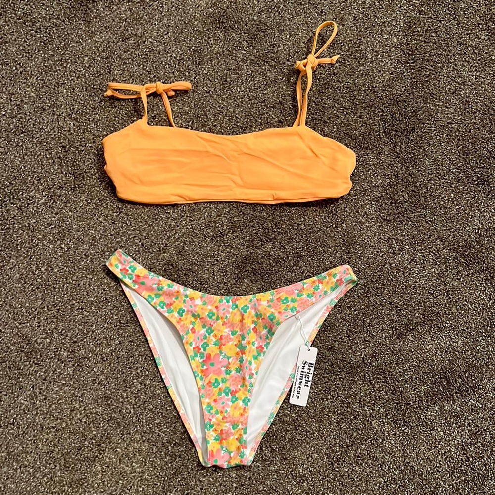 Bright Swimwear Bikini top and bottom set!